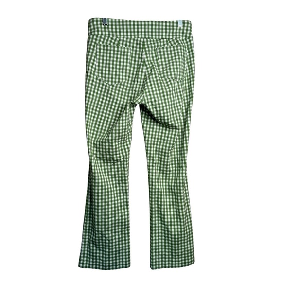 J. McLaughlin Pull On Maisie Gingham Green and  White Pants Crop Size 6 C14 - Picture 2 of 8